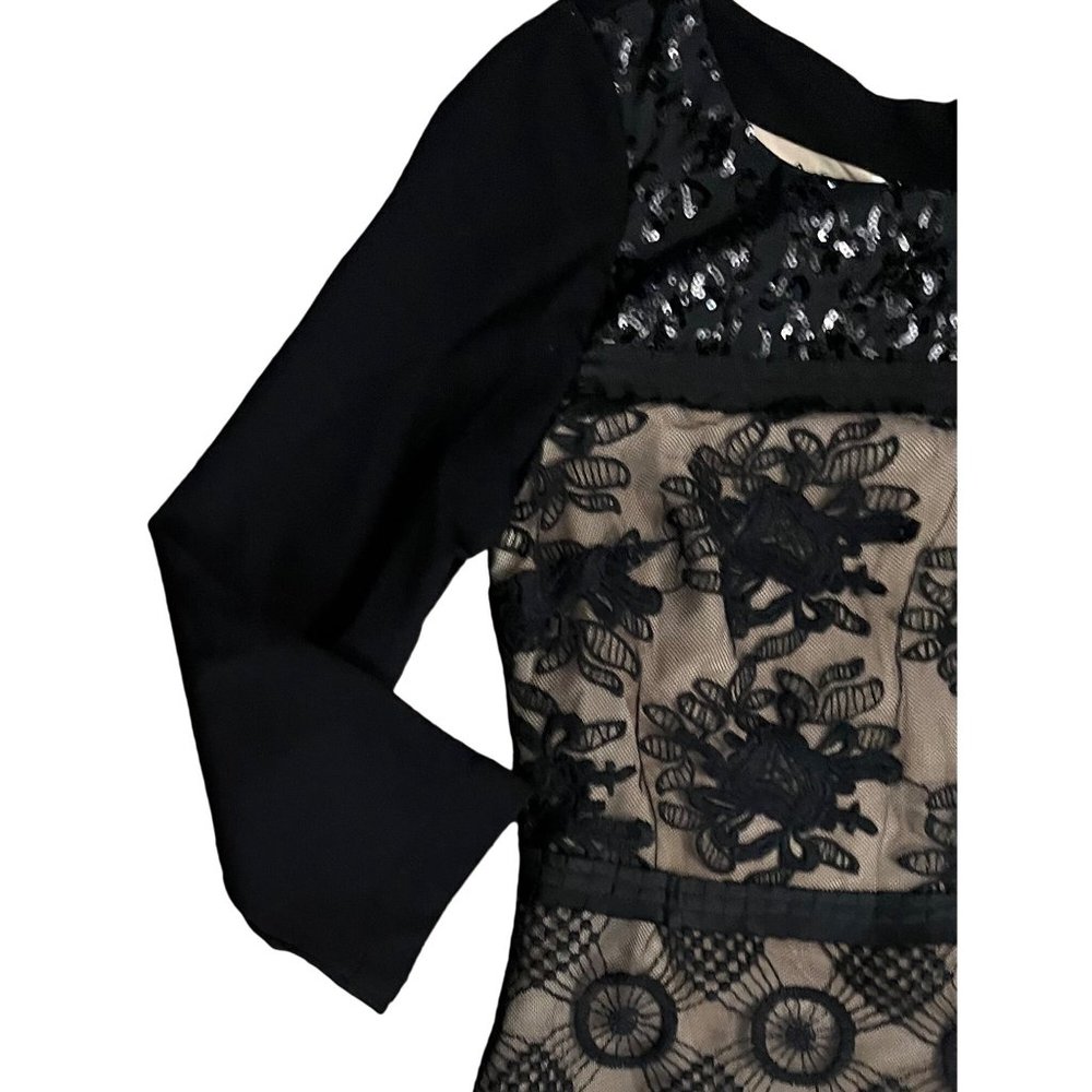 $248 NWT Anthropologie Plenty By Tracy Reese P 0 2 Patchwork Mini Dress Black - Picture 3 of 7
